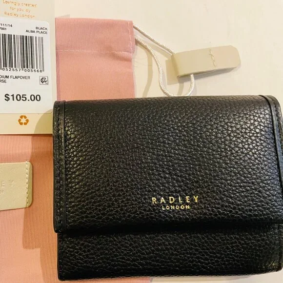 Radley London Alba Place Medium Flapover Wallet, Style# S1506673, black - Picture 3 of 14